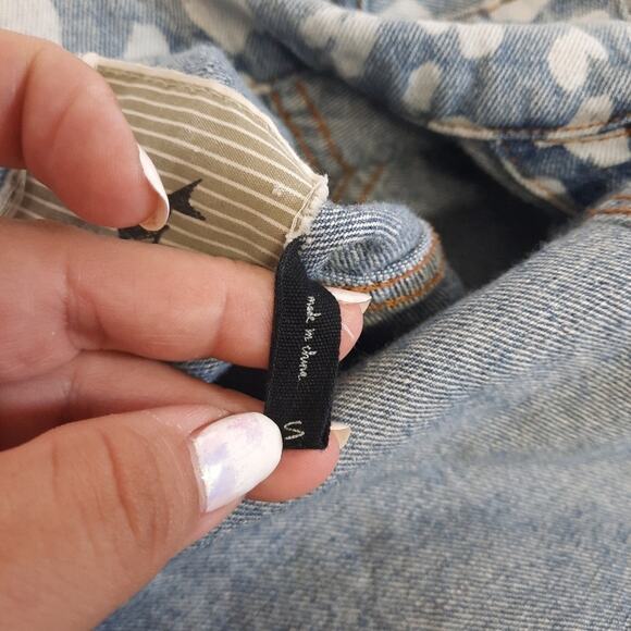 One Teaspoon Blue and White Jean Jacket - Picture 6 of 13